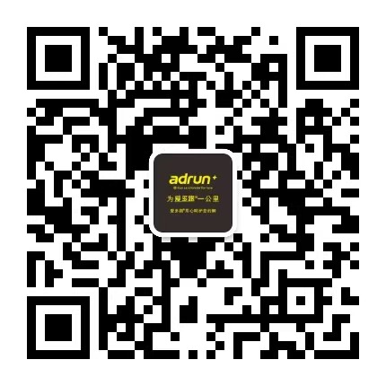 微信公众号二维码，黑色边框正方形，中间有品牌标识，周围有装饰性图案